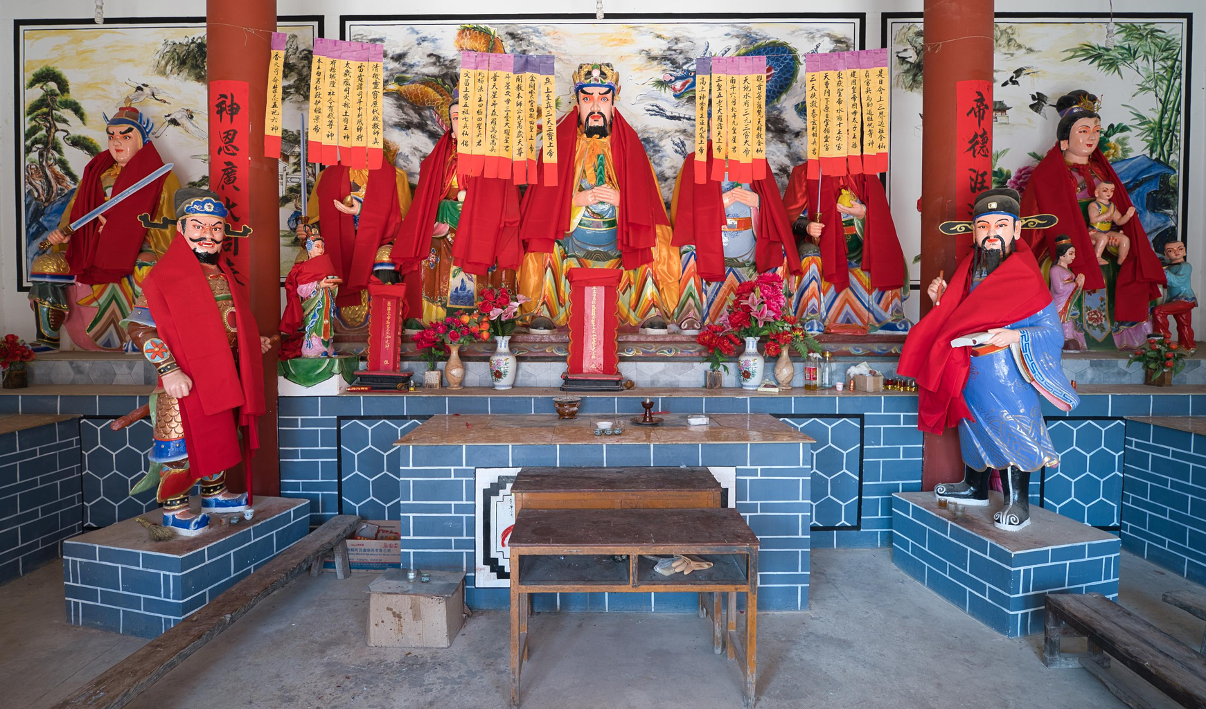 Picture: A recently constructed Benzhu Temple in Heyijiang village, replacing an earlier temple.