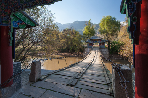 Picture: The old bridge at Shigu.