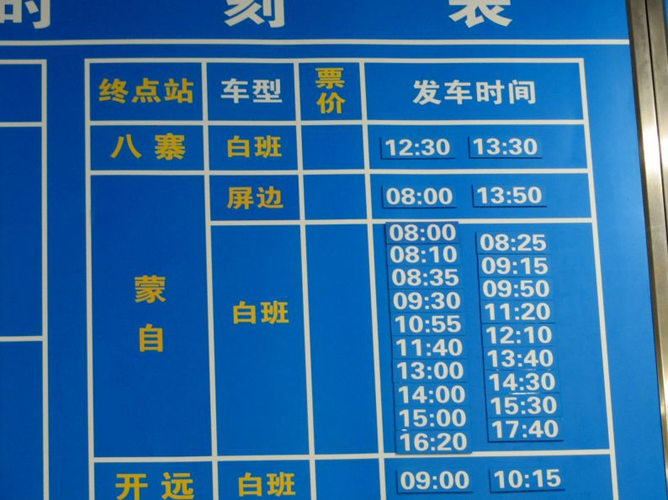 Picture: With the opening of the expressway to Mengzi Hekou is now much better connected with travel time to Kunming down to 8 hours. Busses go to Mengzi, Gejiu, Maguan, Wenshan, Jinping, Yuanyang, Jianshui and local destinations. 