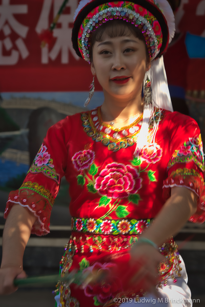 Picture: Rattlestick Dance is a traditional dance of the Bai minority.