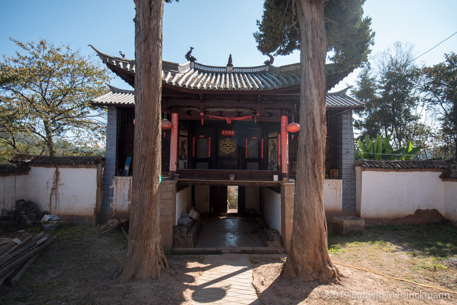 Picture: Stage inside the Benzhu Temple in Shilong.